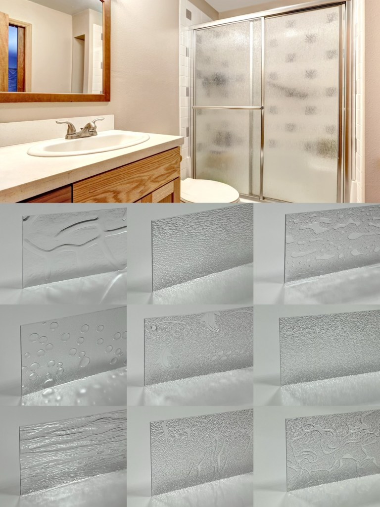 Láminas de GPPS(acrílico) texturadas para puertas de ducha, ventanas, materiales de construcción interiores, divisors.
Producimos patrones populares: AMAZONAS, NIAGARA(CASCADA), Bambú, Arabesco, Gaviota, Semilla, Lluvia, DOLFIN….
